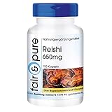 Reishi puro in capsule - Reishi 650mg - Polvere in capsule - Ganoderma lucidum vegan - 120 Capsule