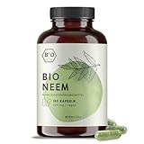 BIONUTRA® Neem Capsule Bio (180 x 600 mg) | QUALITÀ TEDESCA | 100% BIOLOGICO | confezione da 2 mesi | vegano | senza additivi | nīm | azadirachta indica